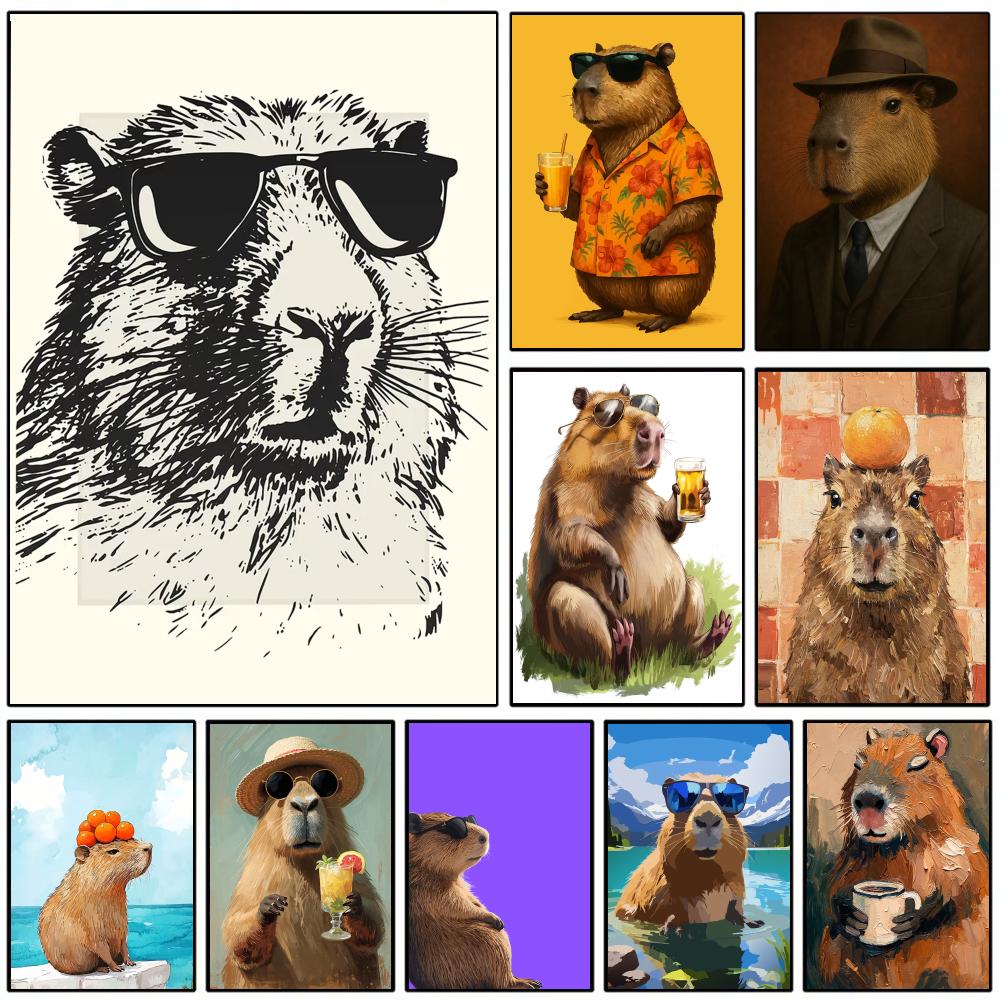 Sunglasses Capybara Print Wall - Esports Gaming Wallpaper recensione e prezzo