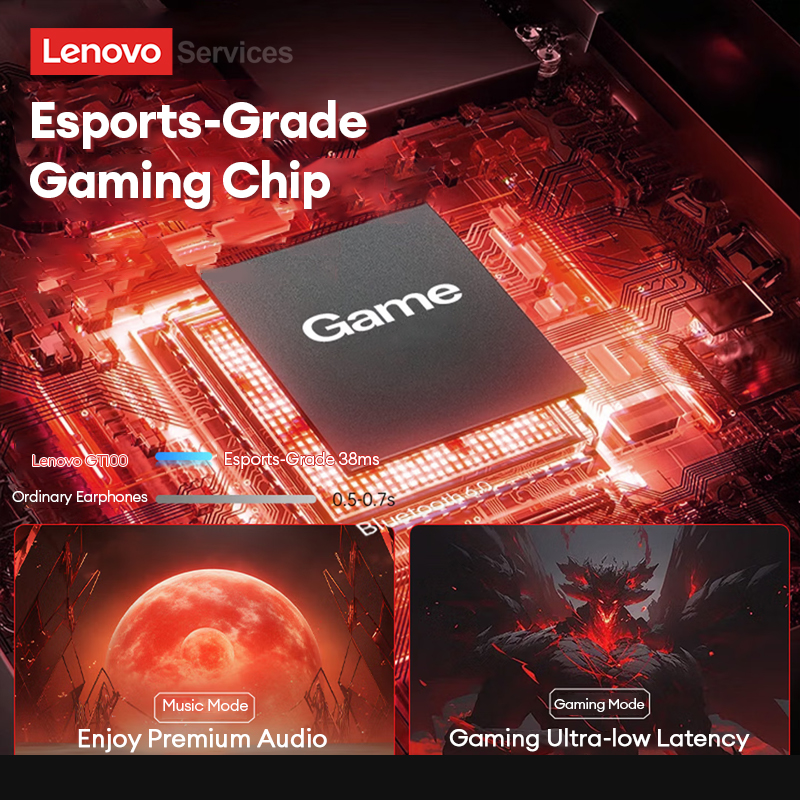 Lenovo GT100 True Bluetooth 6. - Esports Gaming Phone recensione e prezzo