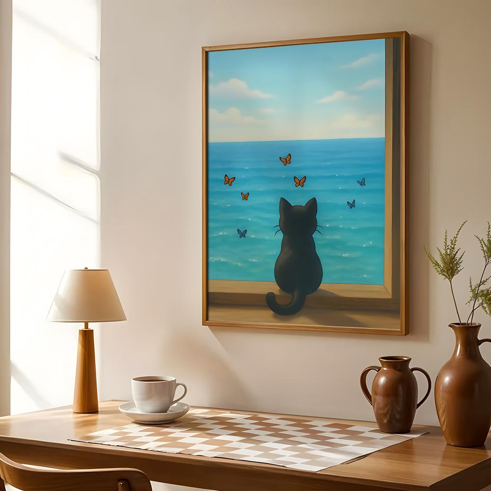 Cat on Beach Poster Wall Art R - Esports Gaming Wallpaper recensione e prezzo