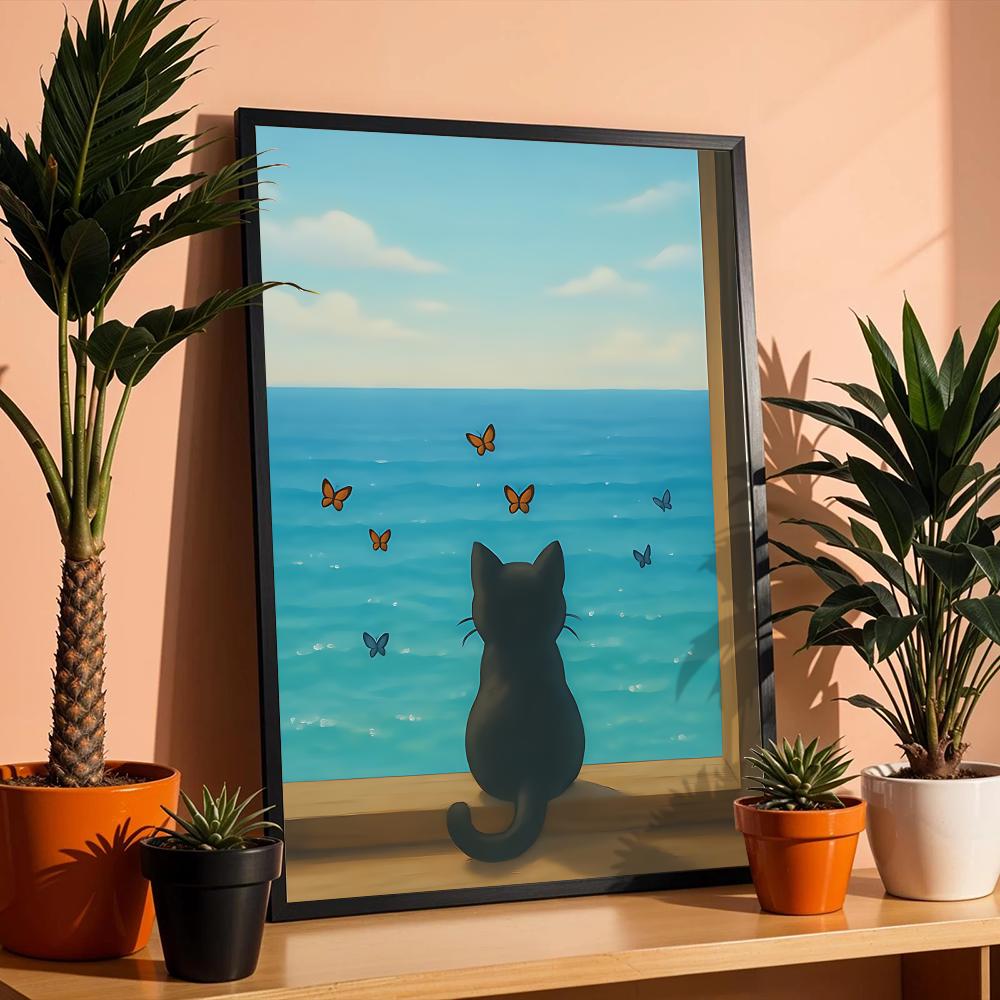 Cat on Beach Poster Wall Art R - Esports Gaming Wallpaper recensione e prezzo